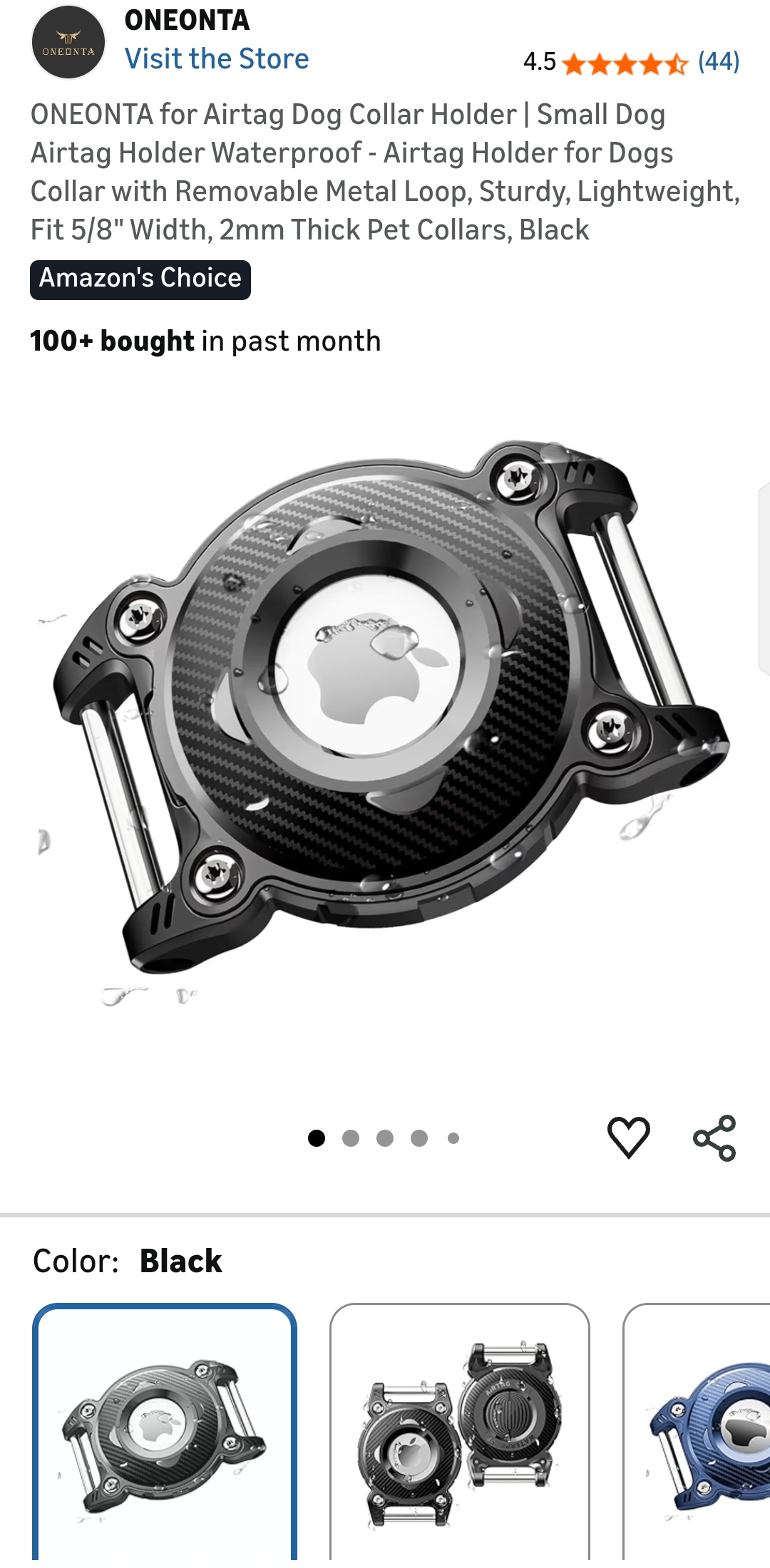 AirTag dog collar holder