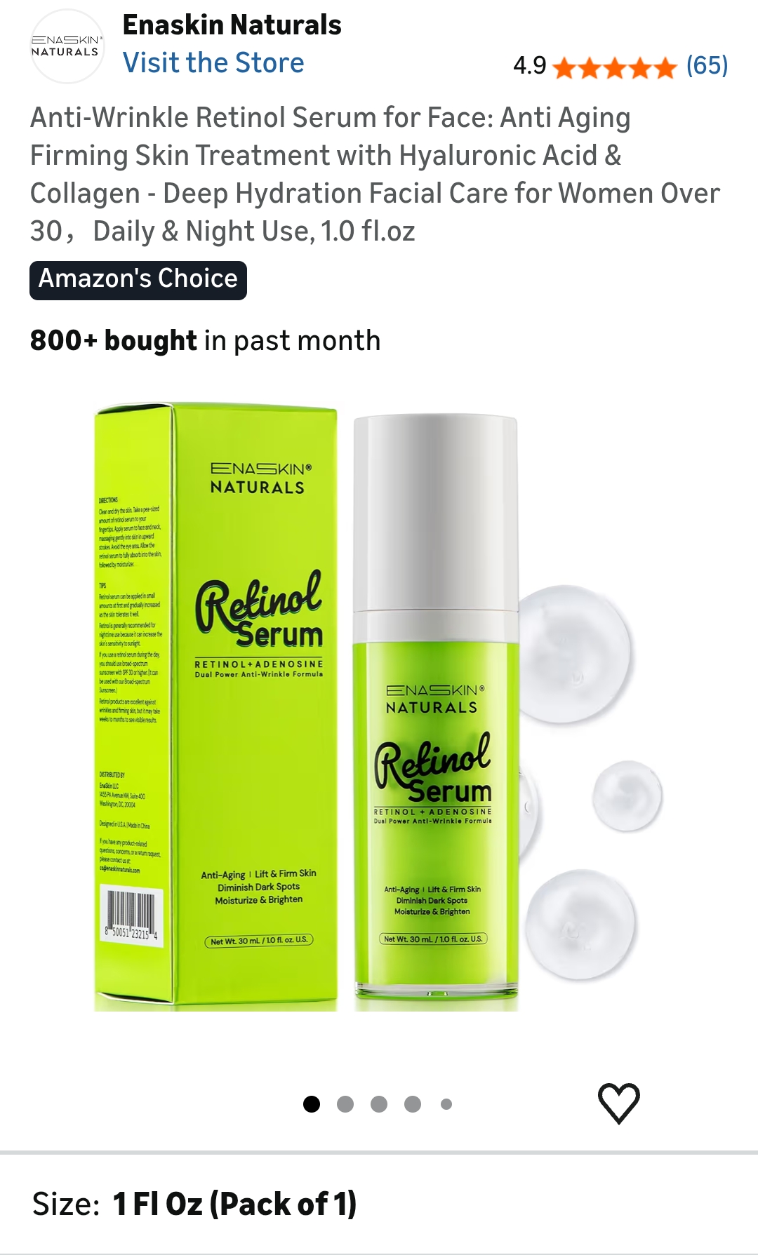 Anti-Wrinkle Retinol Serum for Face