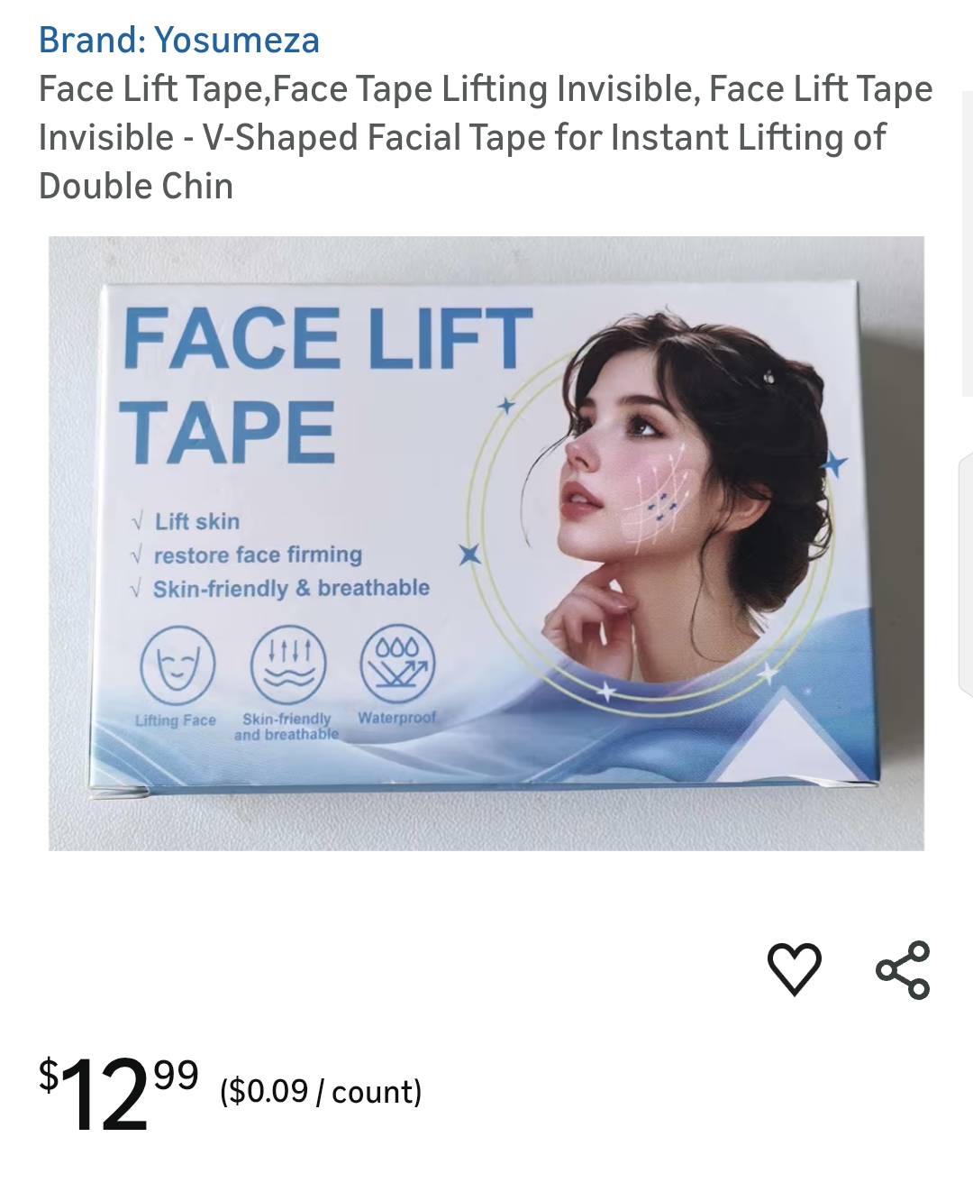 Face Tape Lifting Invisible
