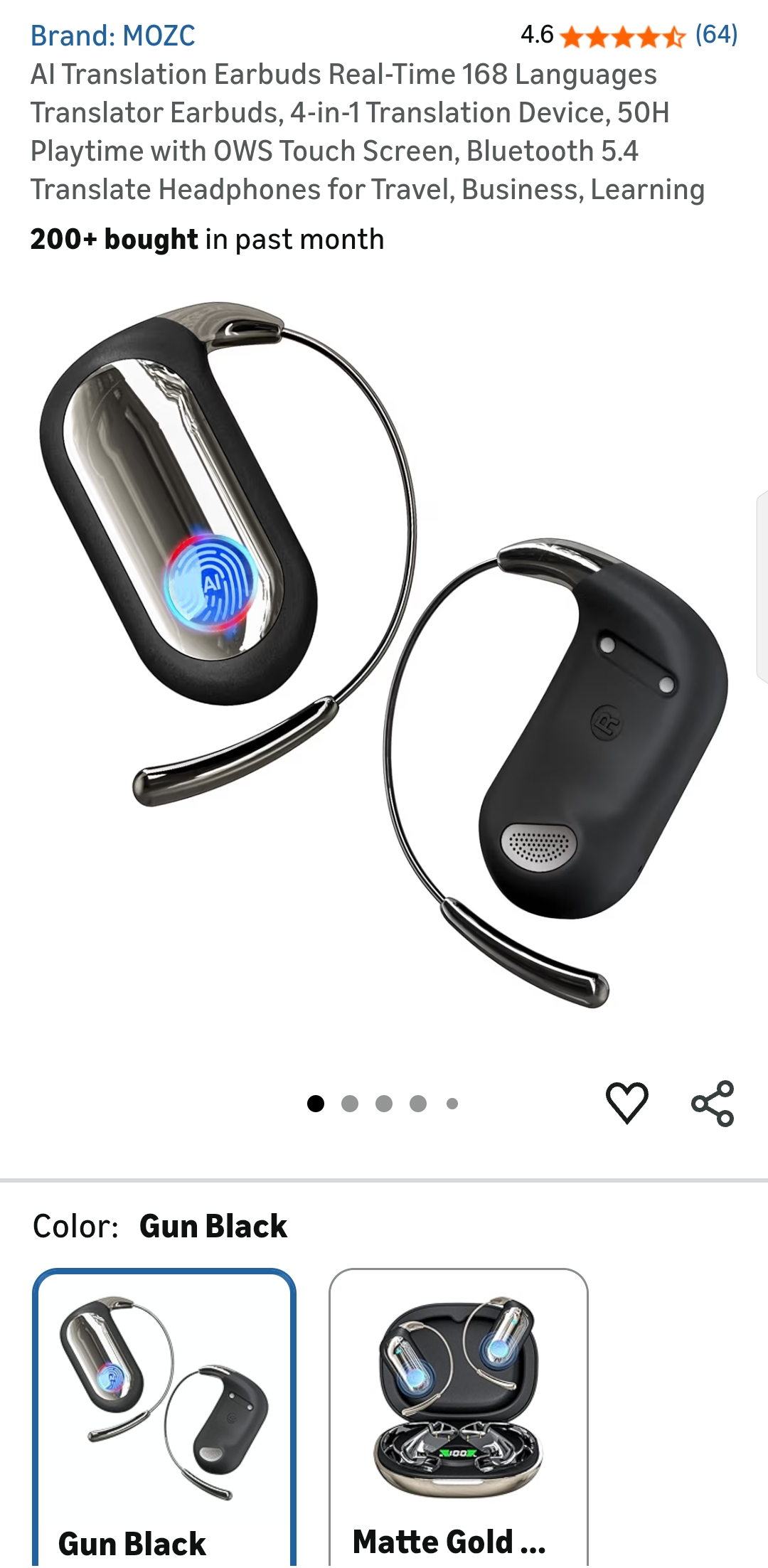 4-in-1 Translation Device Earbuds