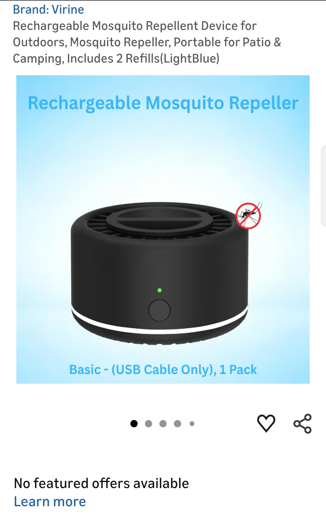 Rechargeable Mosquito Repellent Device for Outdoors,