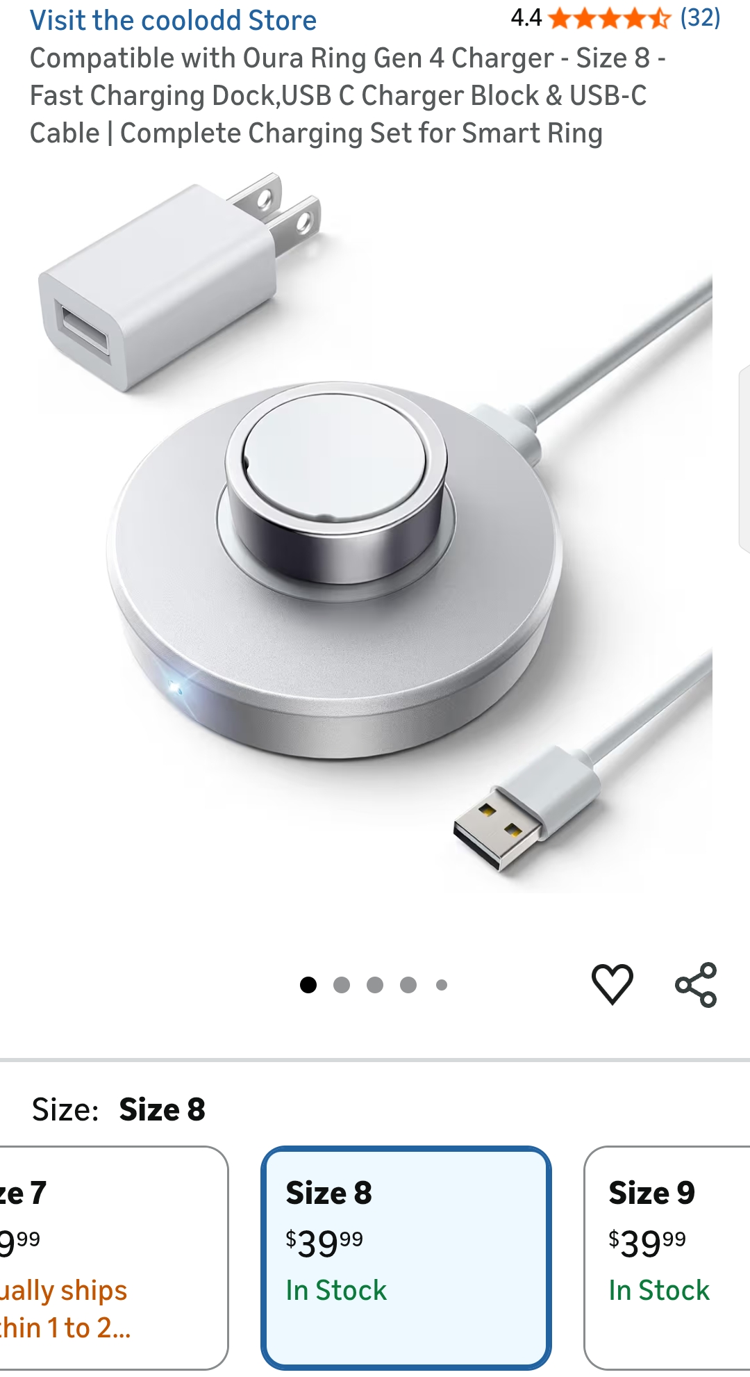 coolodd oura ring charger