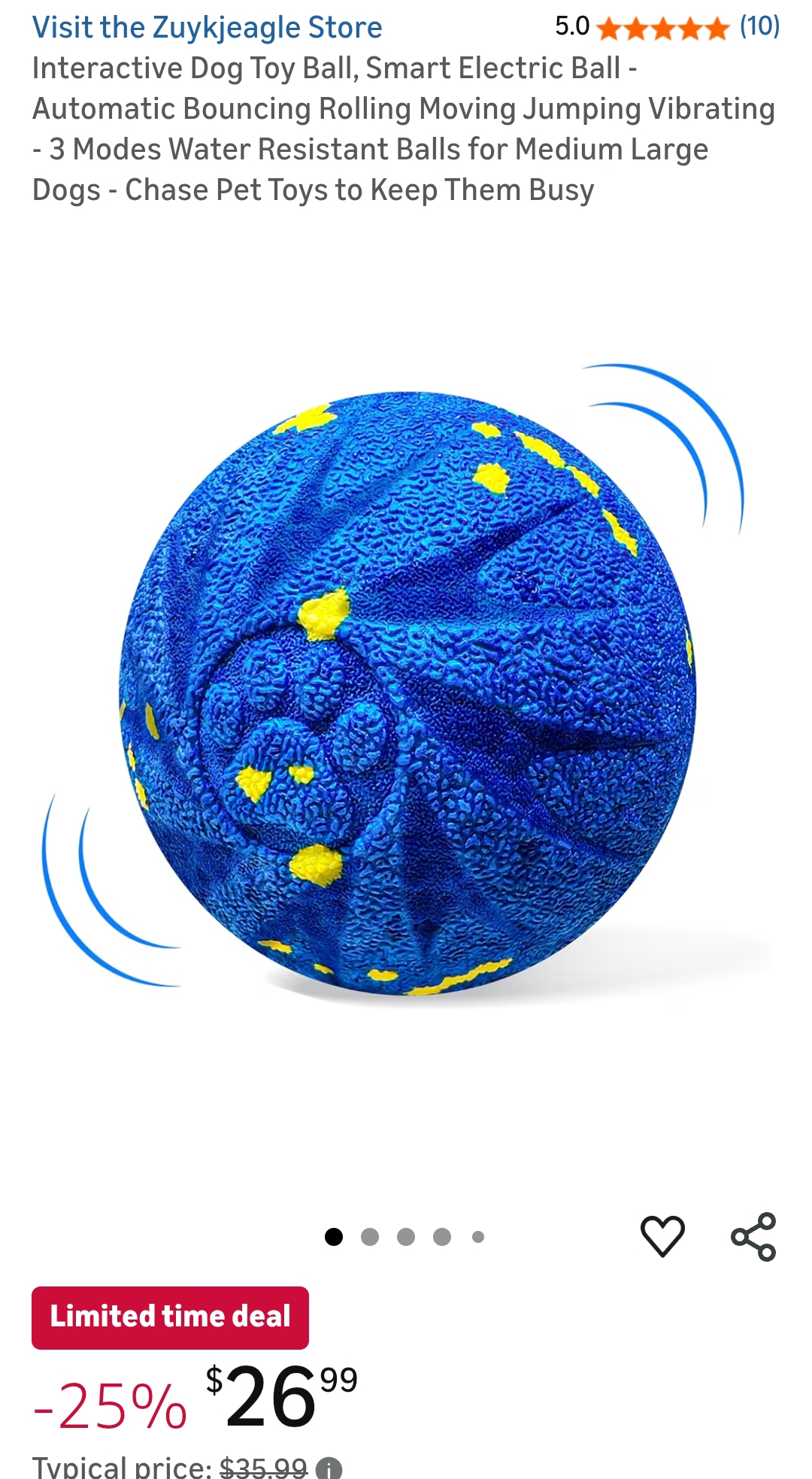 "interactive dog toys	"