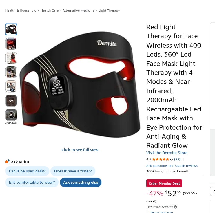 Wireless Red Light Therapy for Face