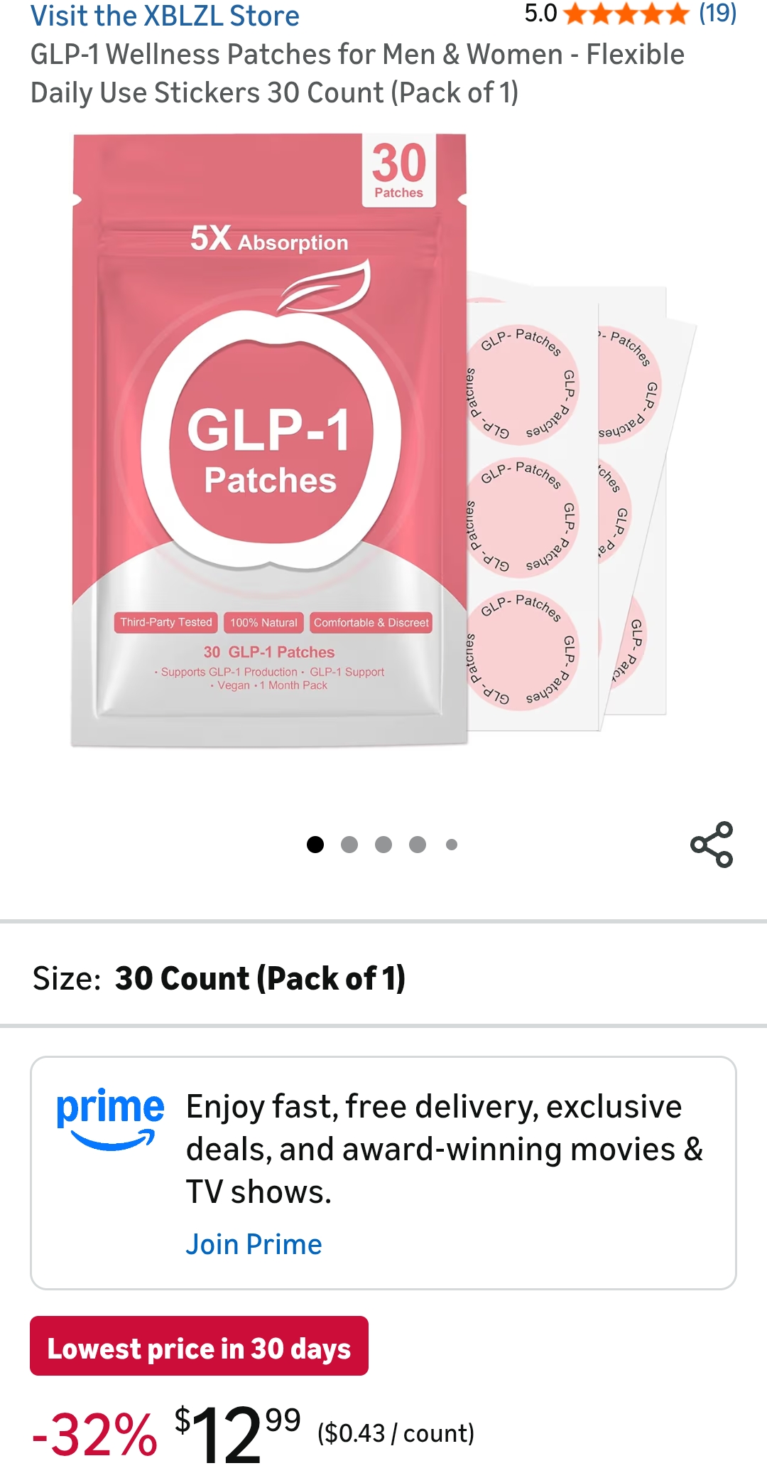 GLP-1 Wellness Patches for Men & Women