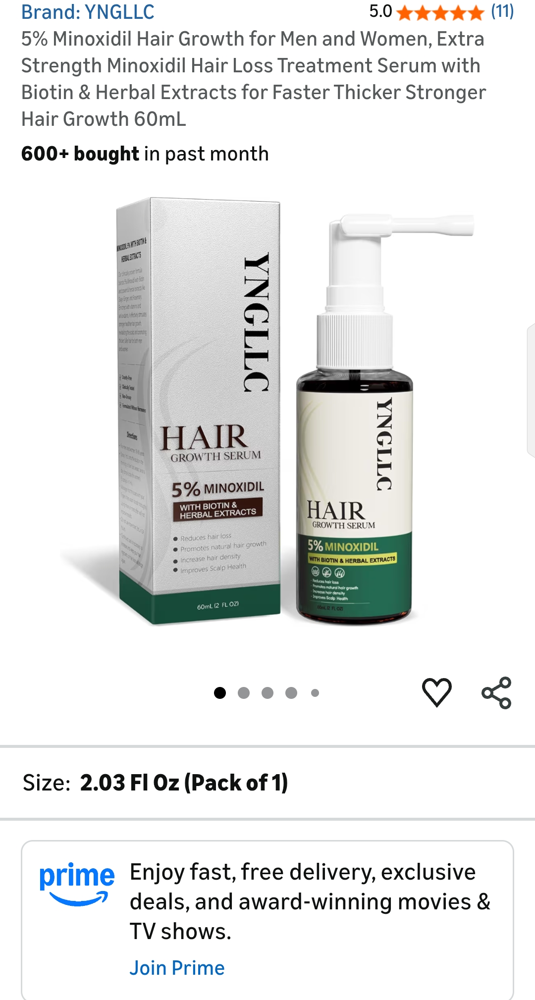 YNGLLC Minoxidil Hair Growth for Men and Women