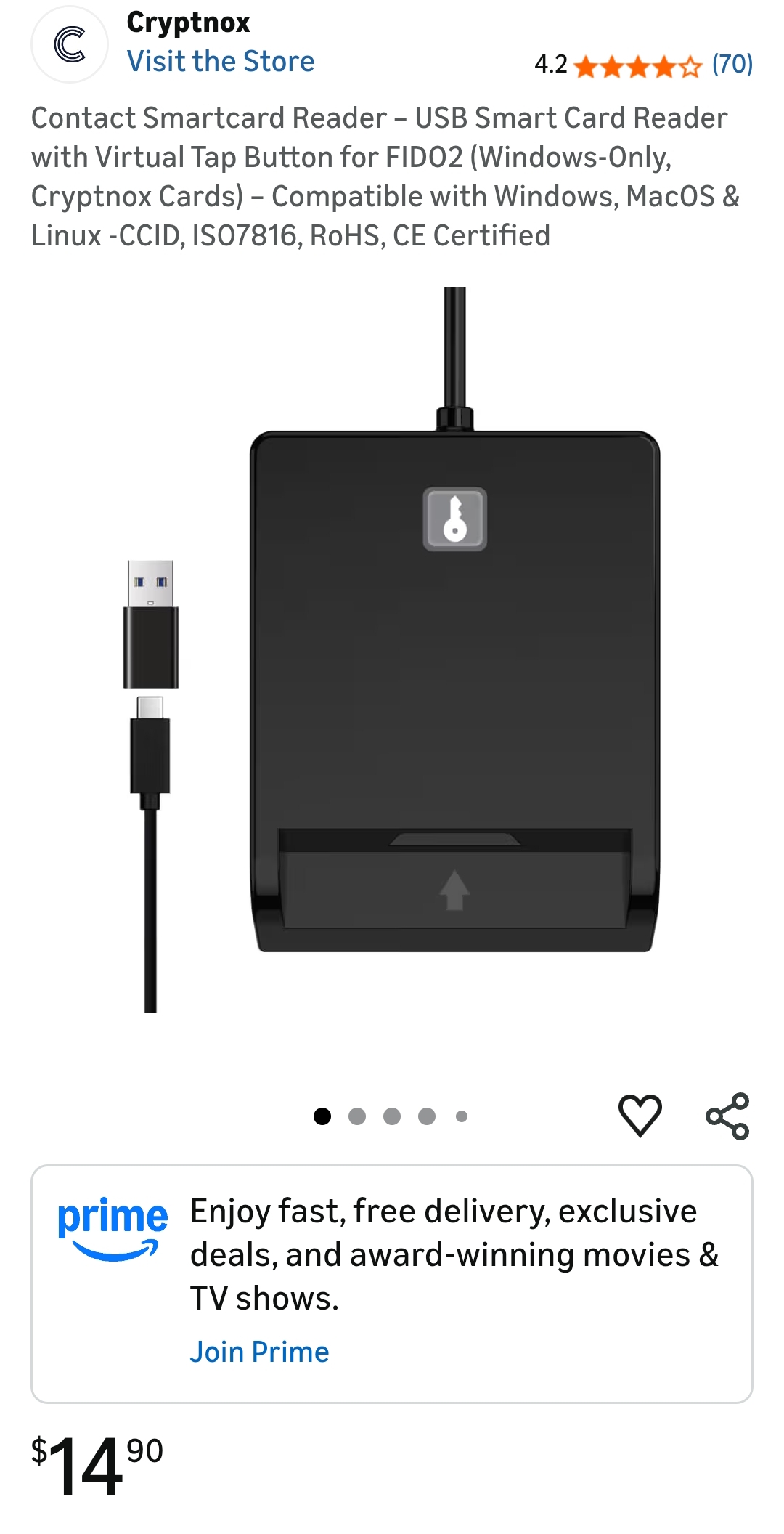 Cryptnox Smartcard Reader