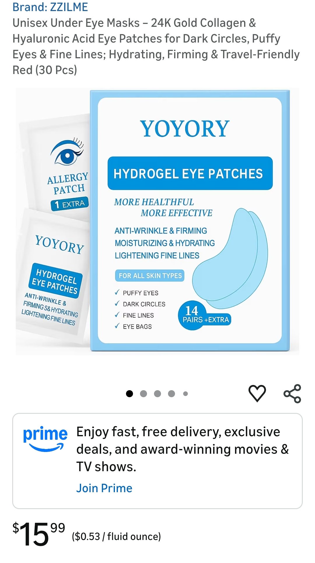 Unisex Under Eye Masks – 24K