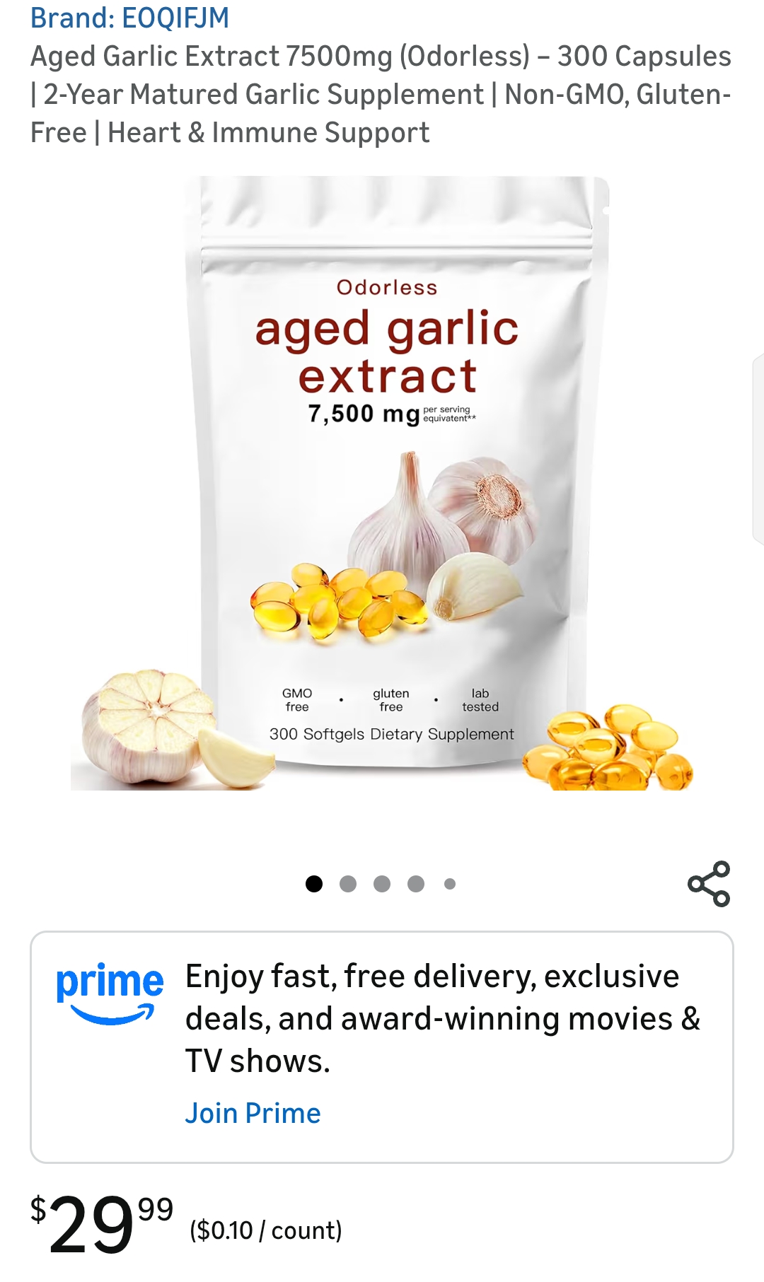 Odorless Aged Garlic Extract