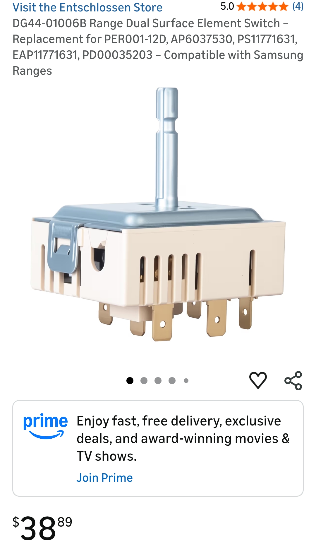 dg44-01006b surface element switch replacement