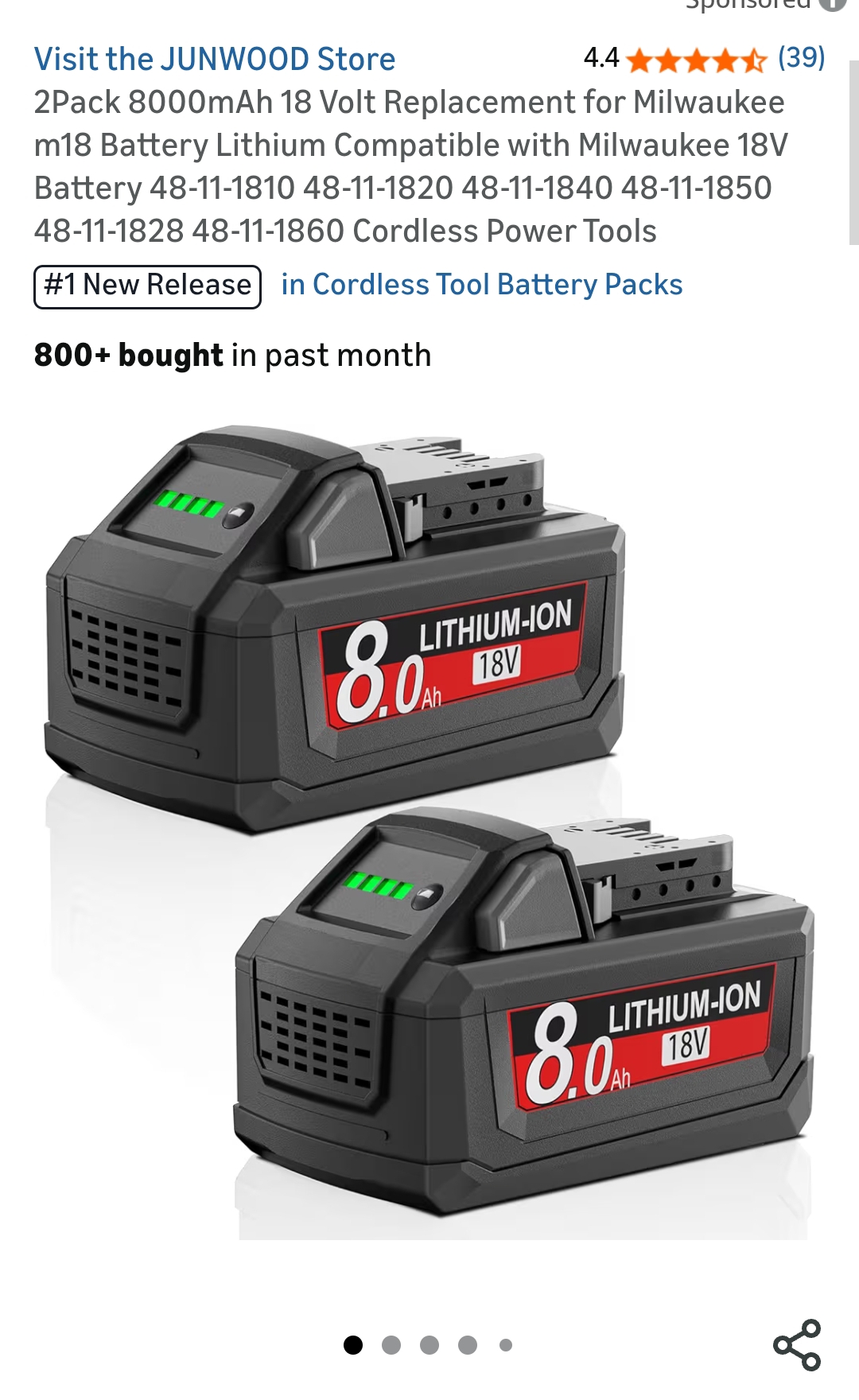 Milwaukee m18 battery replacement