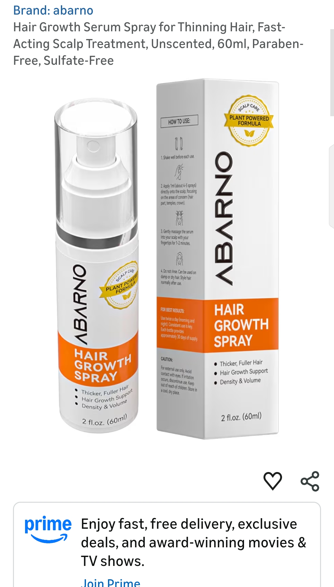 Abarno Hair Growth Spray