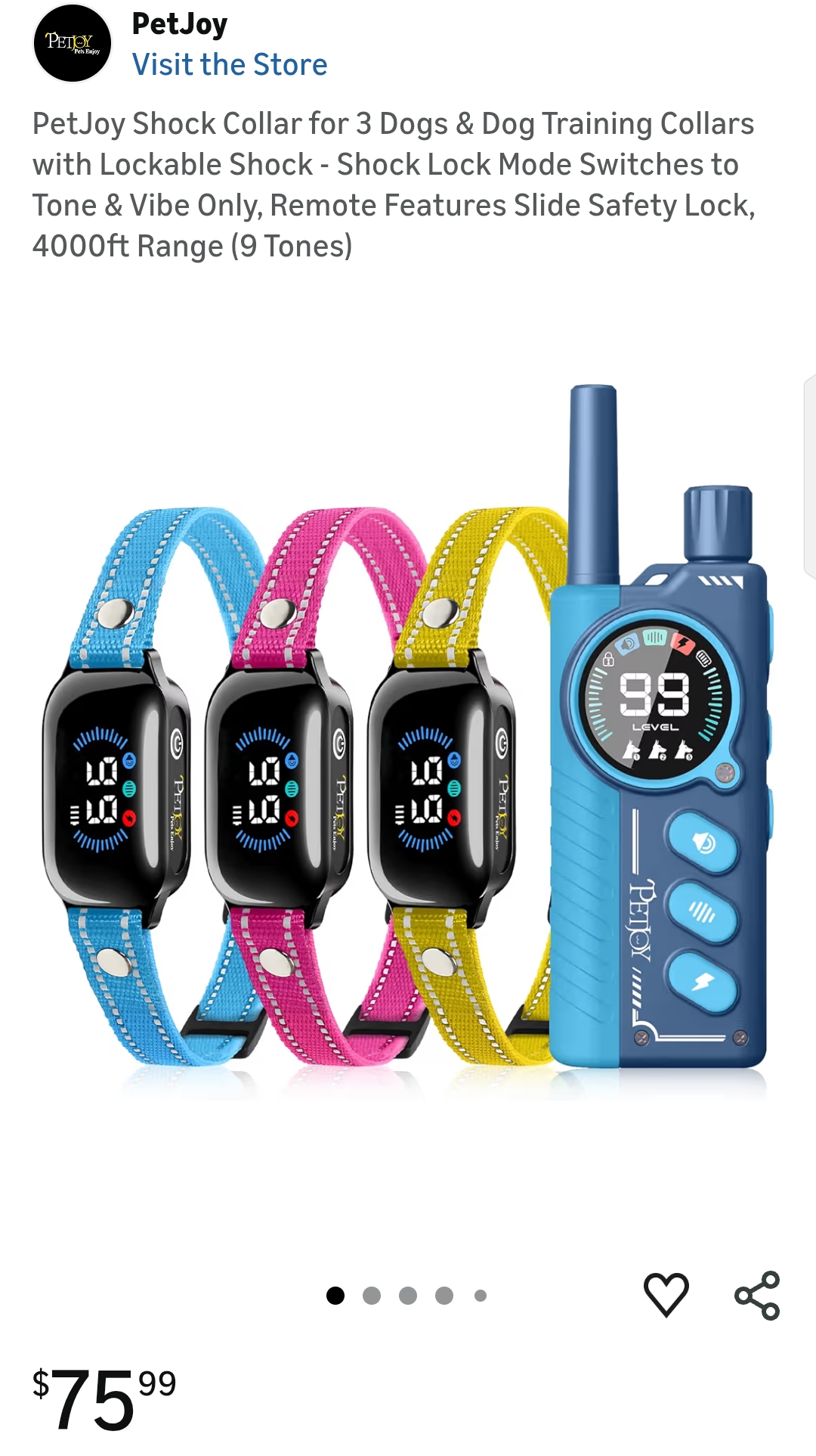 Shock Collar for 3 Dogs