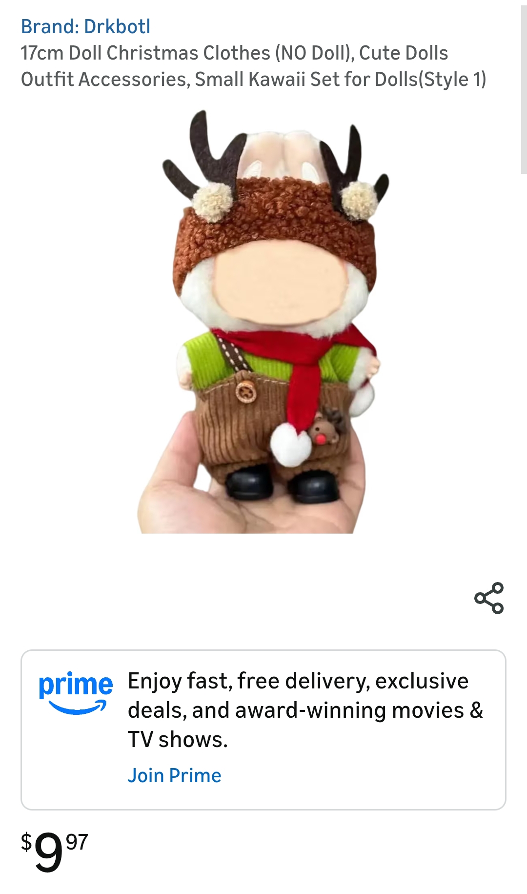 Drkbotl Kawaii Set for Dolls