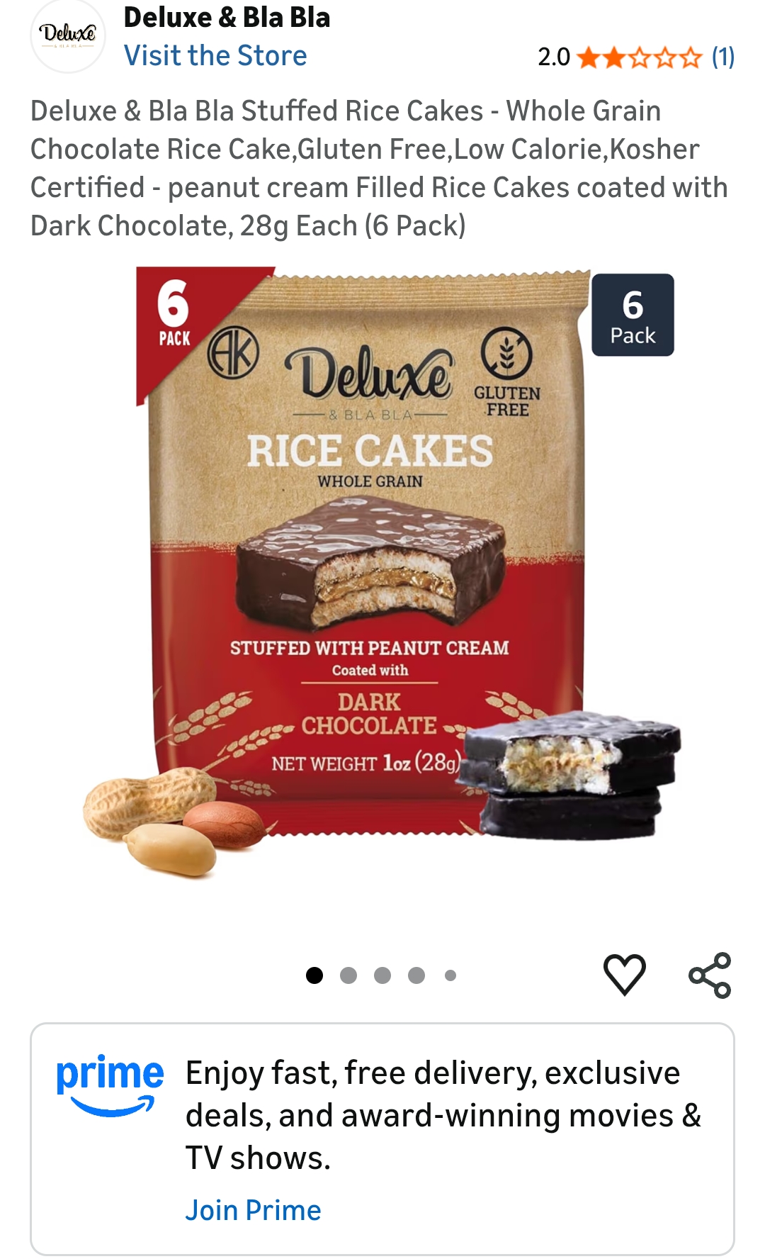 "Rice Cake stuffed rice cake  chocolate covered rice cake"