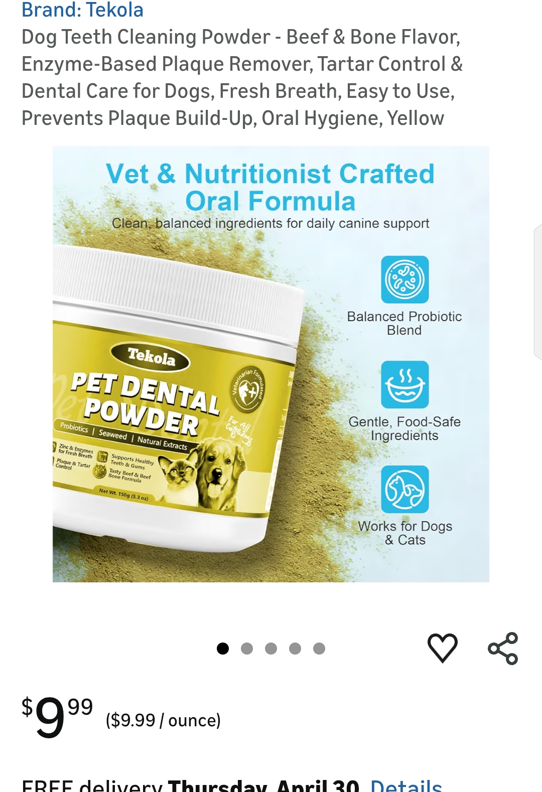 Dog Teeth Cleaning Powder - Beef & Bone