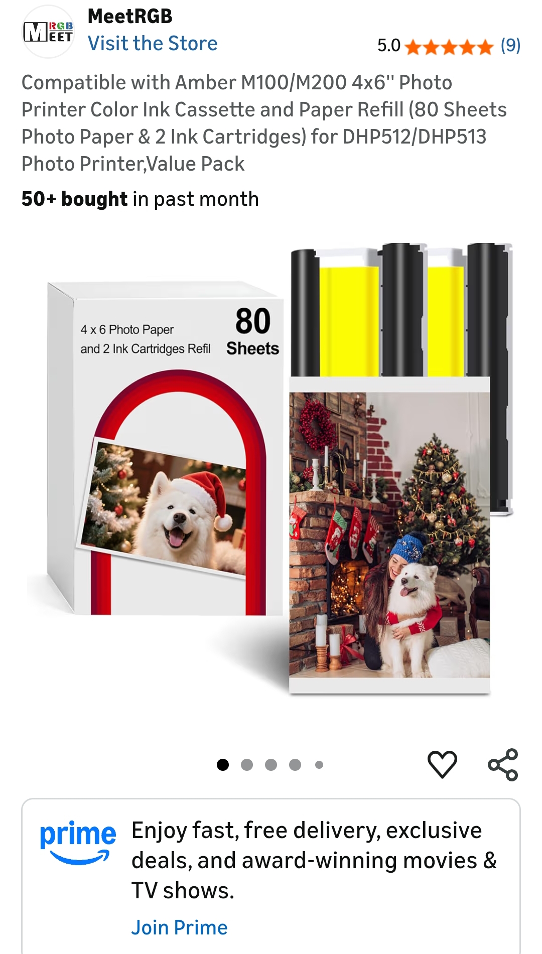 M100 4x6'' Photo Printer ink Cartridges