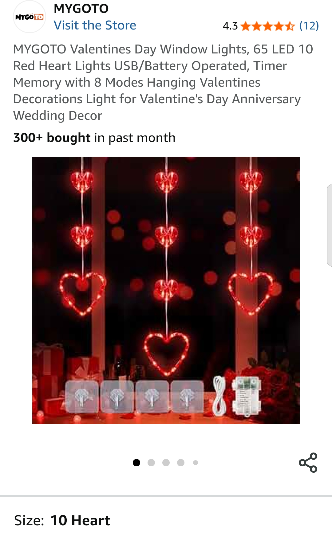 Red heart light