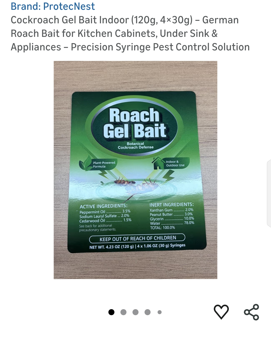 Cockroach Gel Bait Indoor