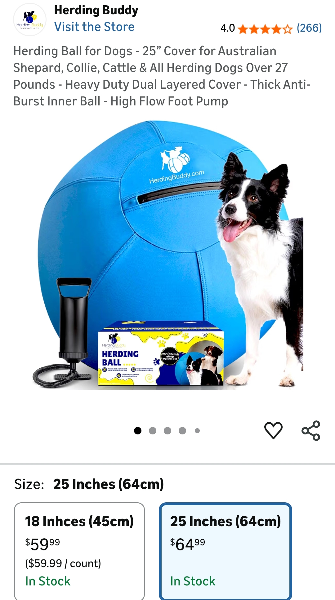 Herding Ball for Dogs - 25” Cover for Australian Shep