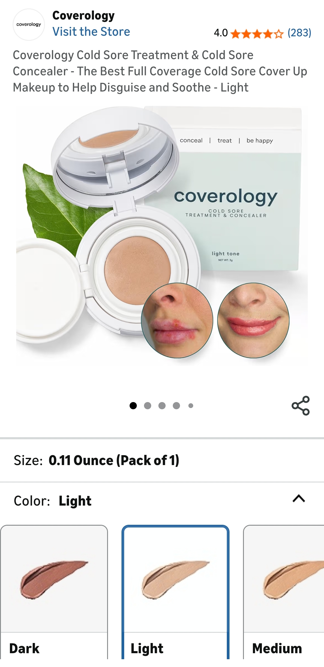 Coverology Cold Sore Treatment & Cold Sore Concealer