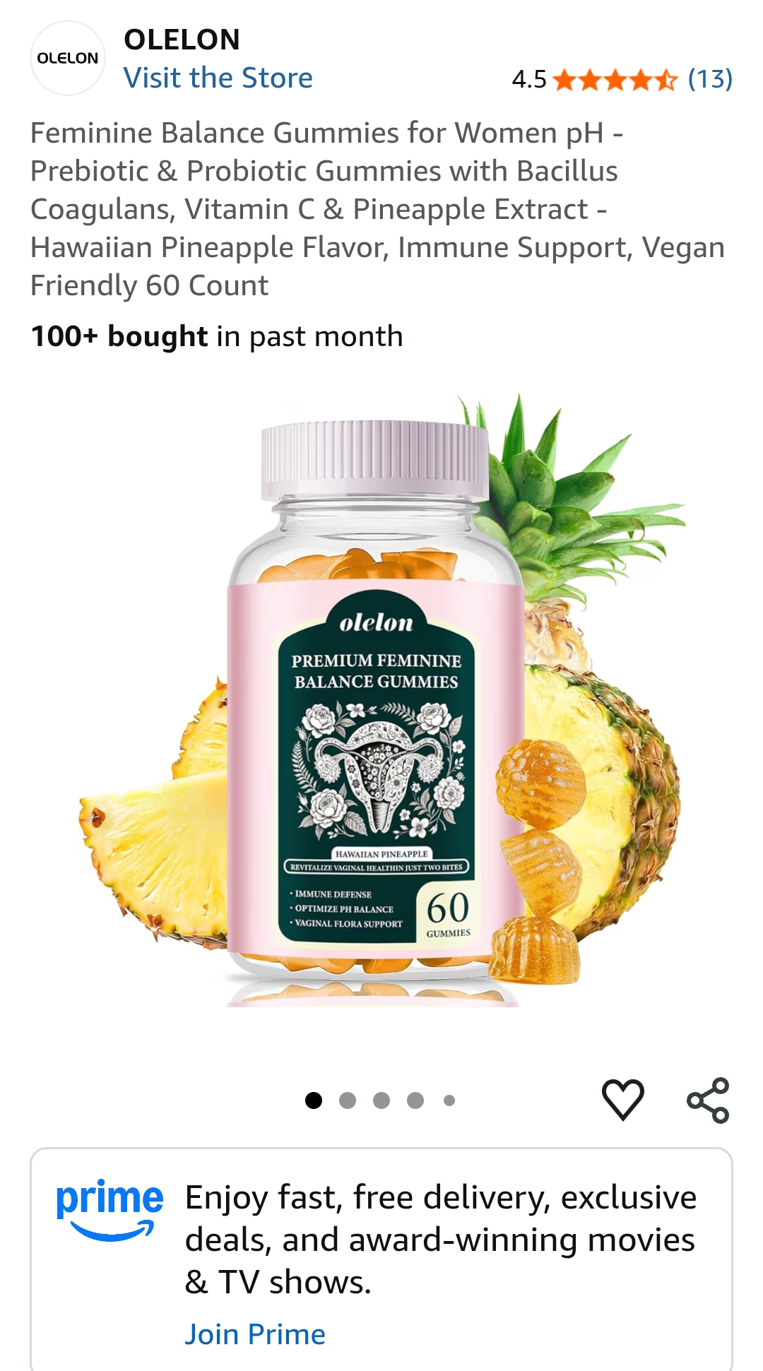 Feminine Balance Gummies for Women pH