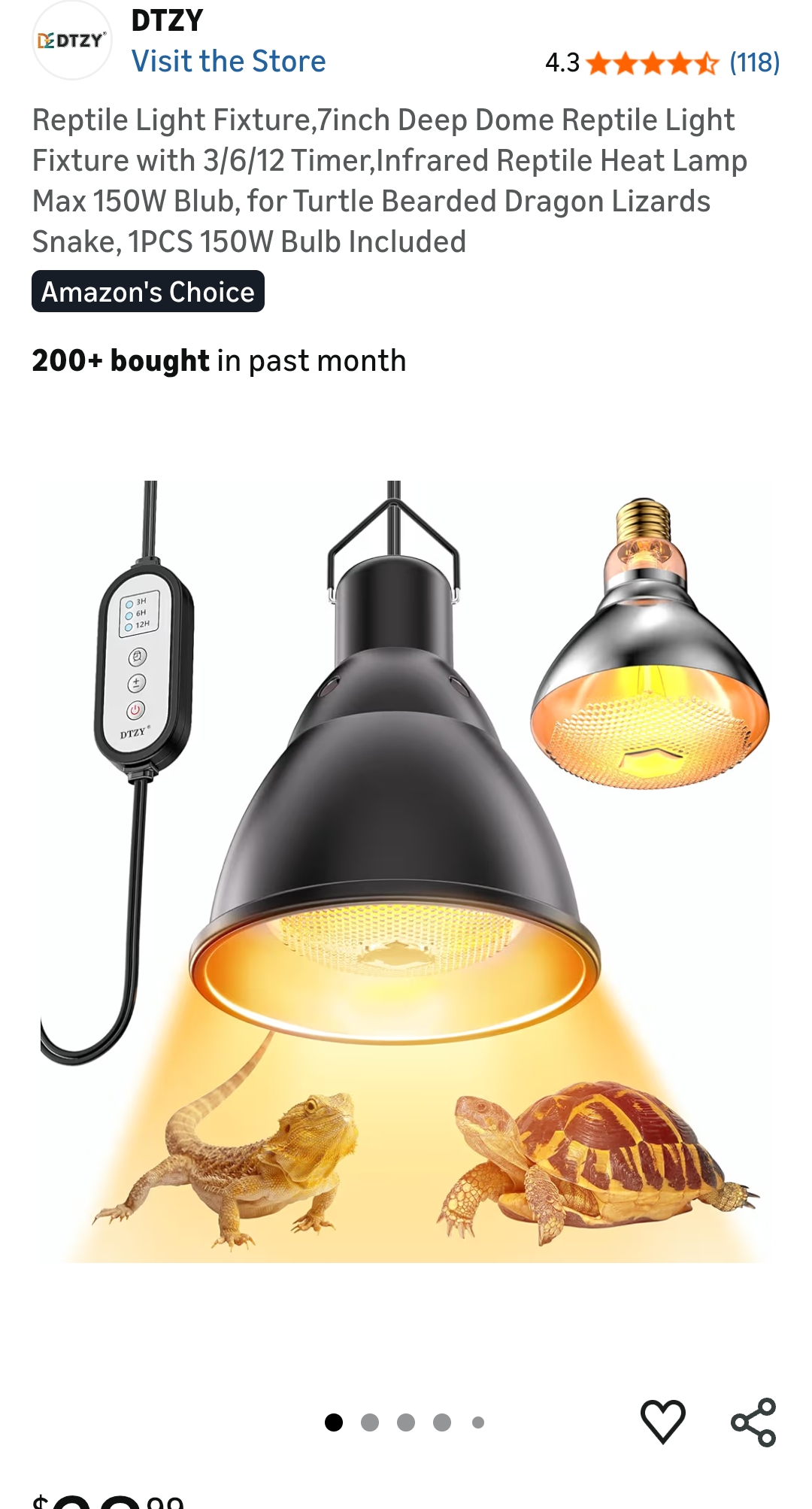 Reptile Light Fixture