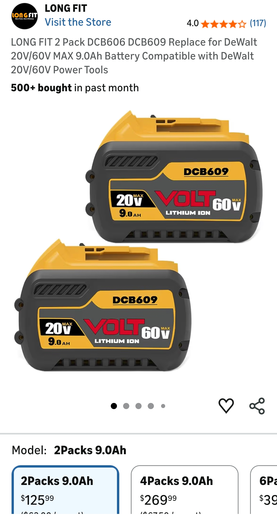 dewalt 60v max battery
