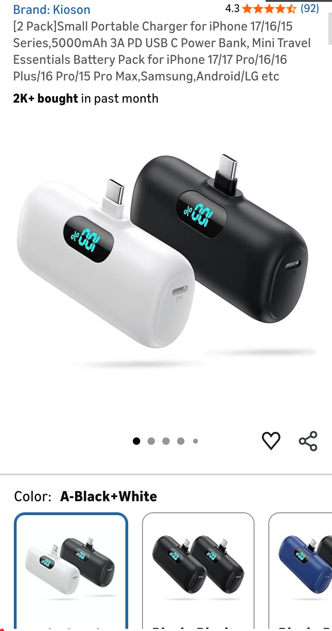 Small Portable Charger for iPhone 17