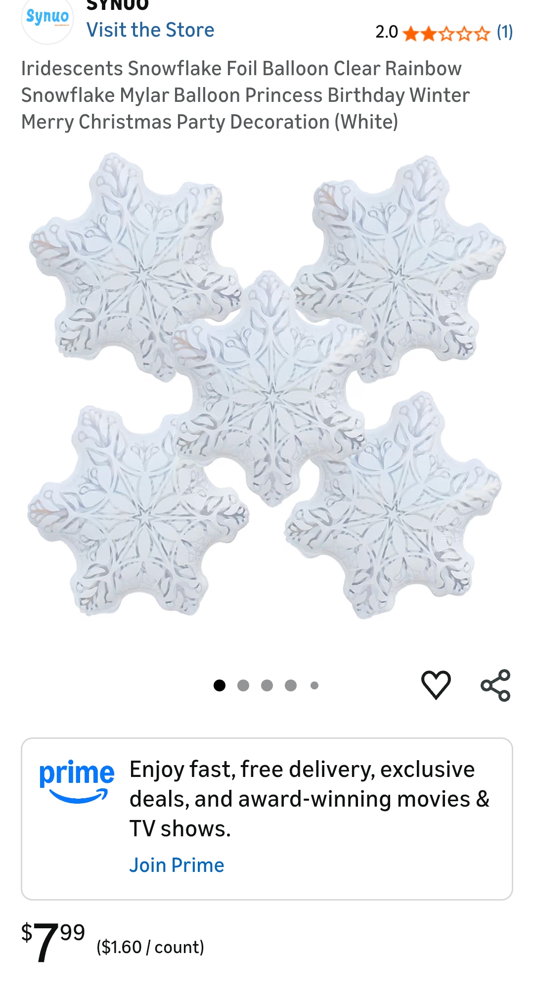 snowflake balloons
