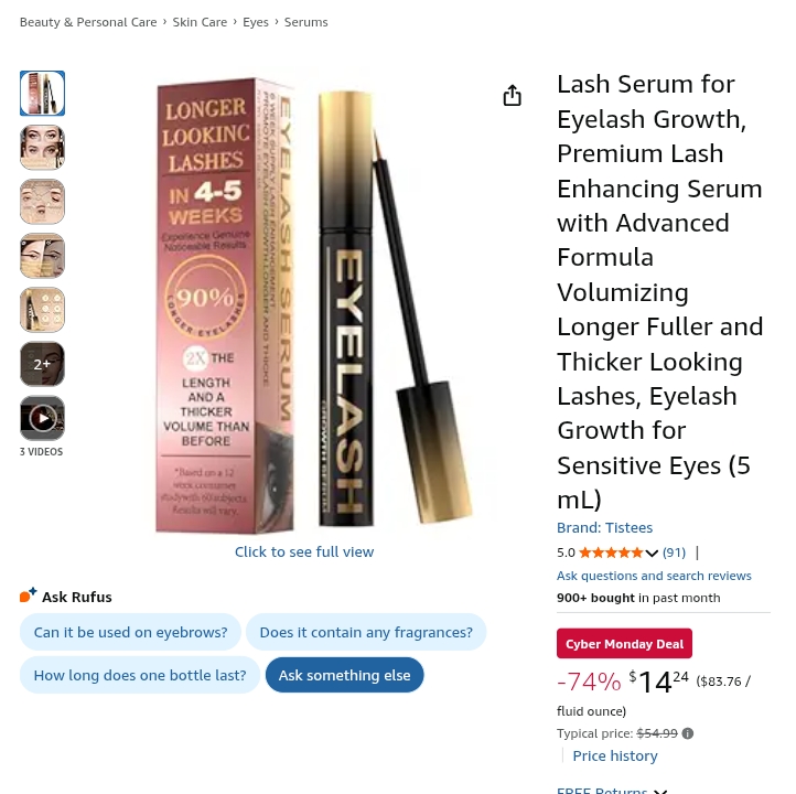 forchics eyelash serum