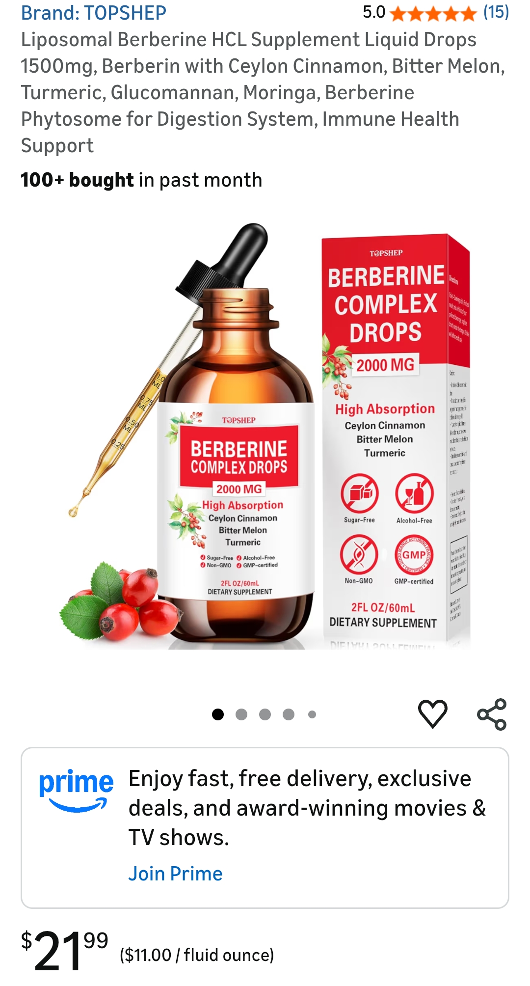 berberine drops
