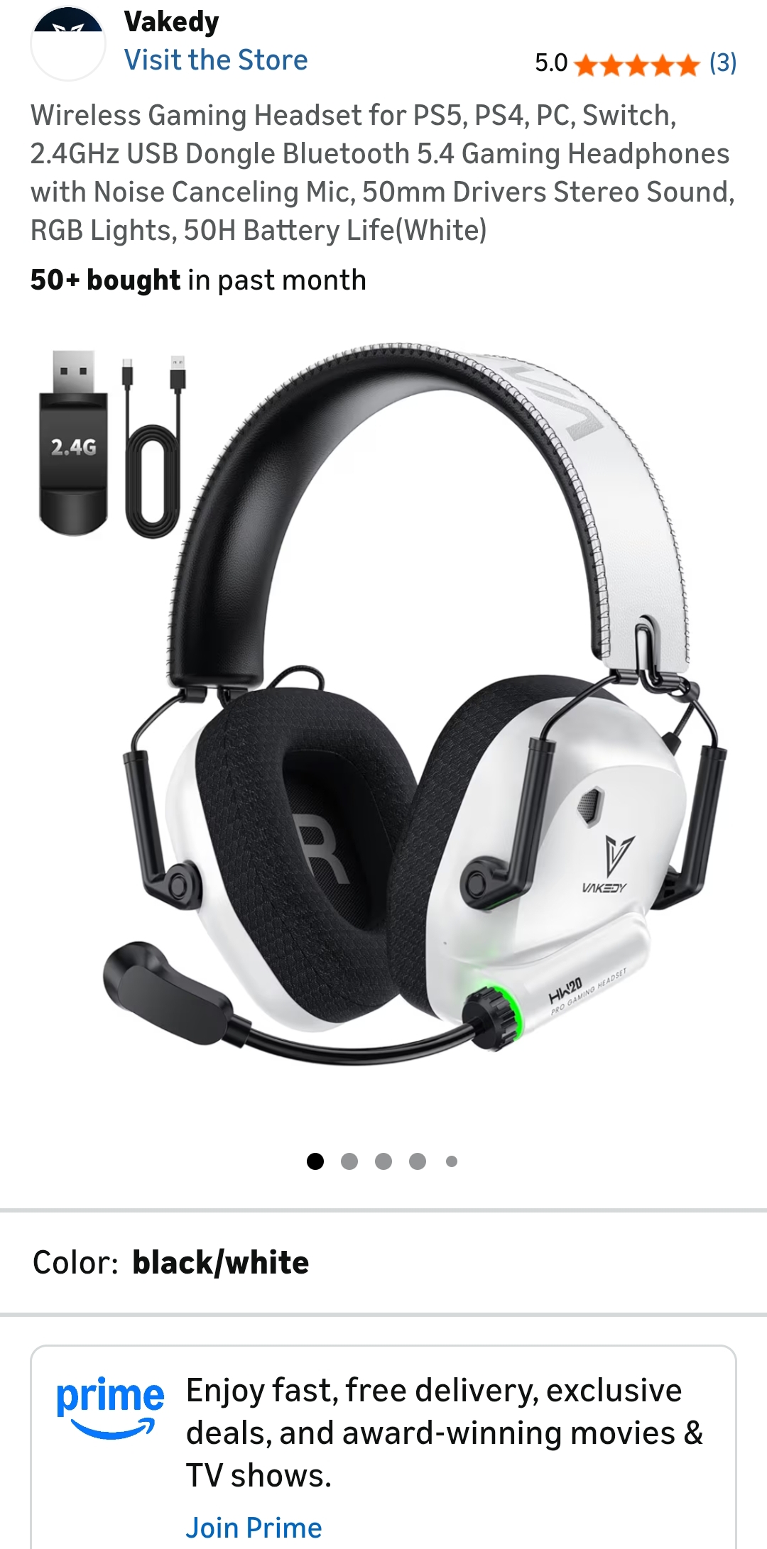 Vakedy wireless gaming headset