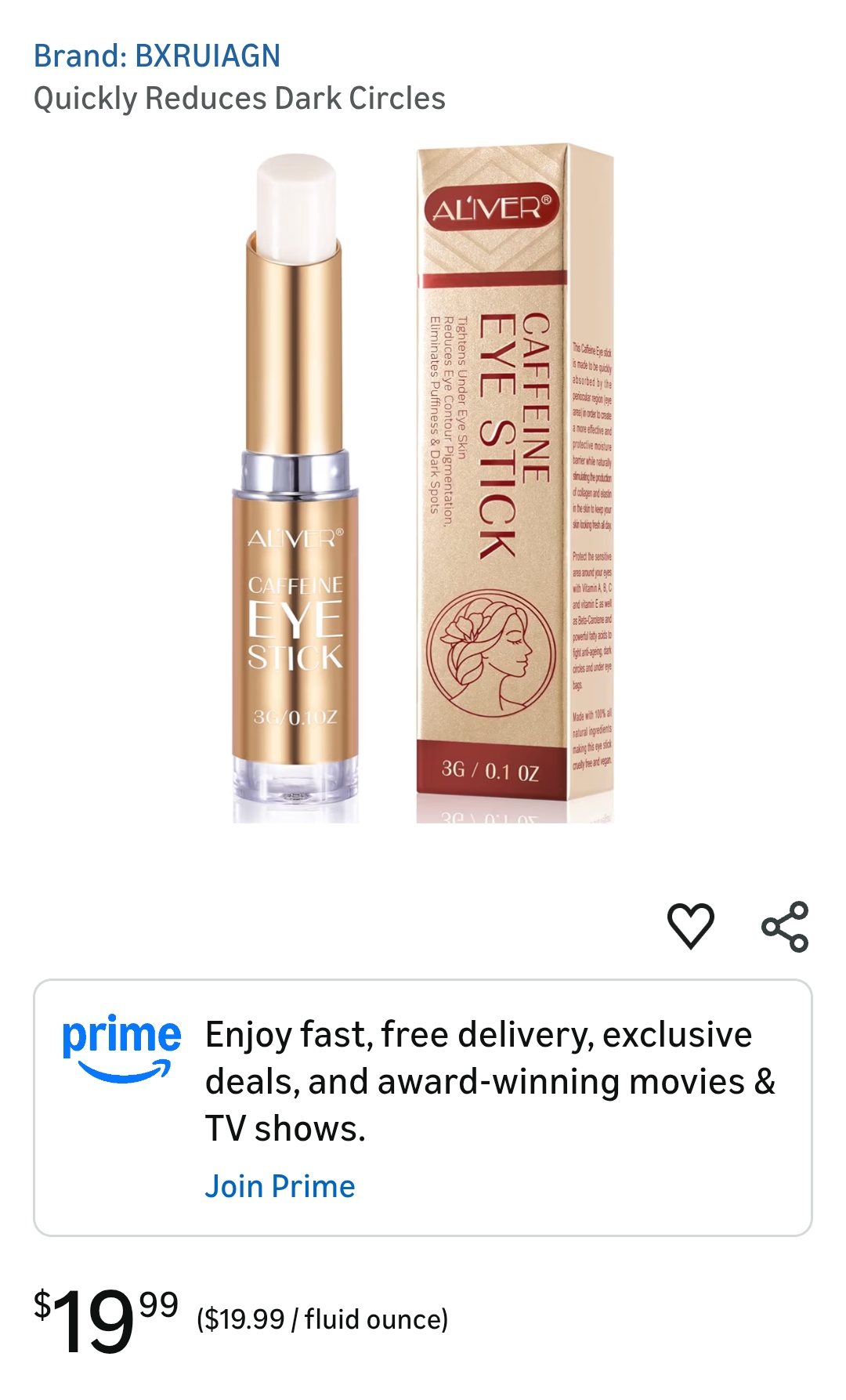 Quickly Reduces Dark Circles