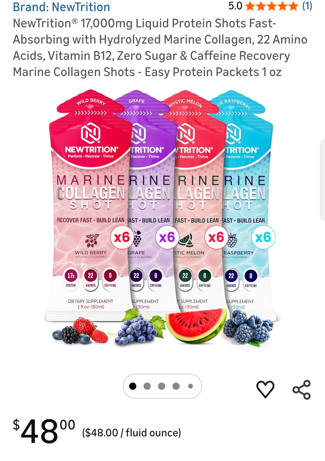 Liquid Protein Shots  Marine Collagen Shots