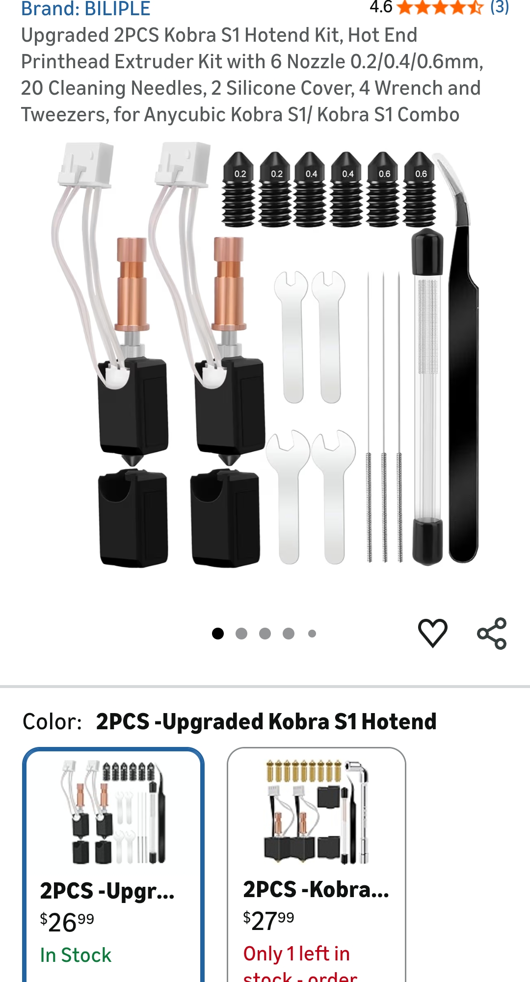 Upgraded Kobra S1 Hotend Kit