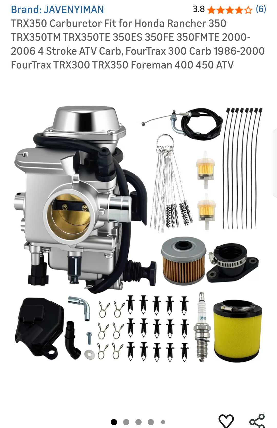 honda rancher 350 carburetor