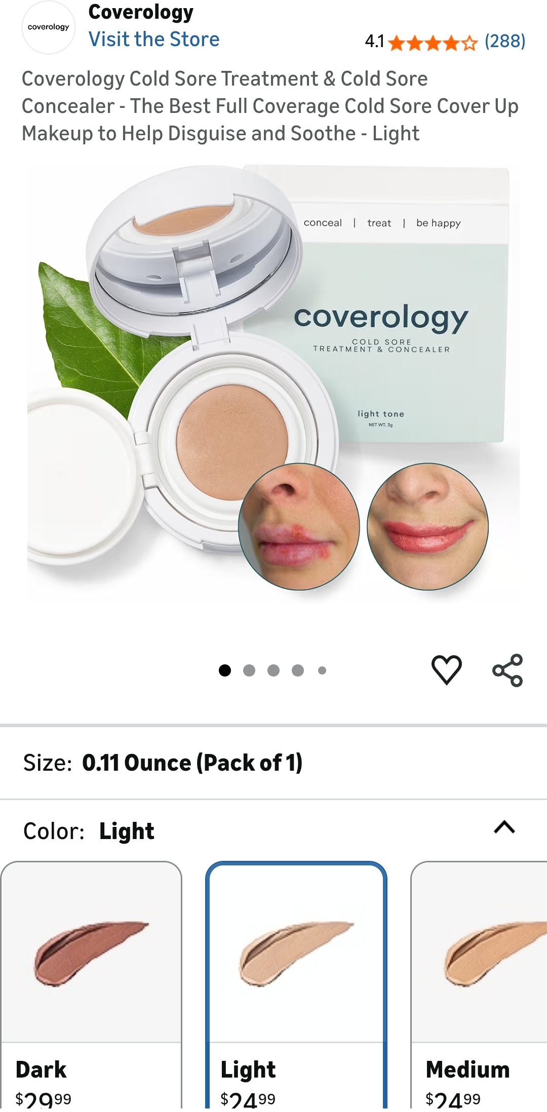 Coverology Cold Sore Treatment & Cold Sore Concealer