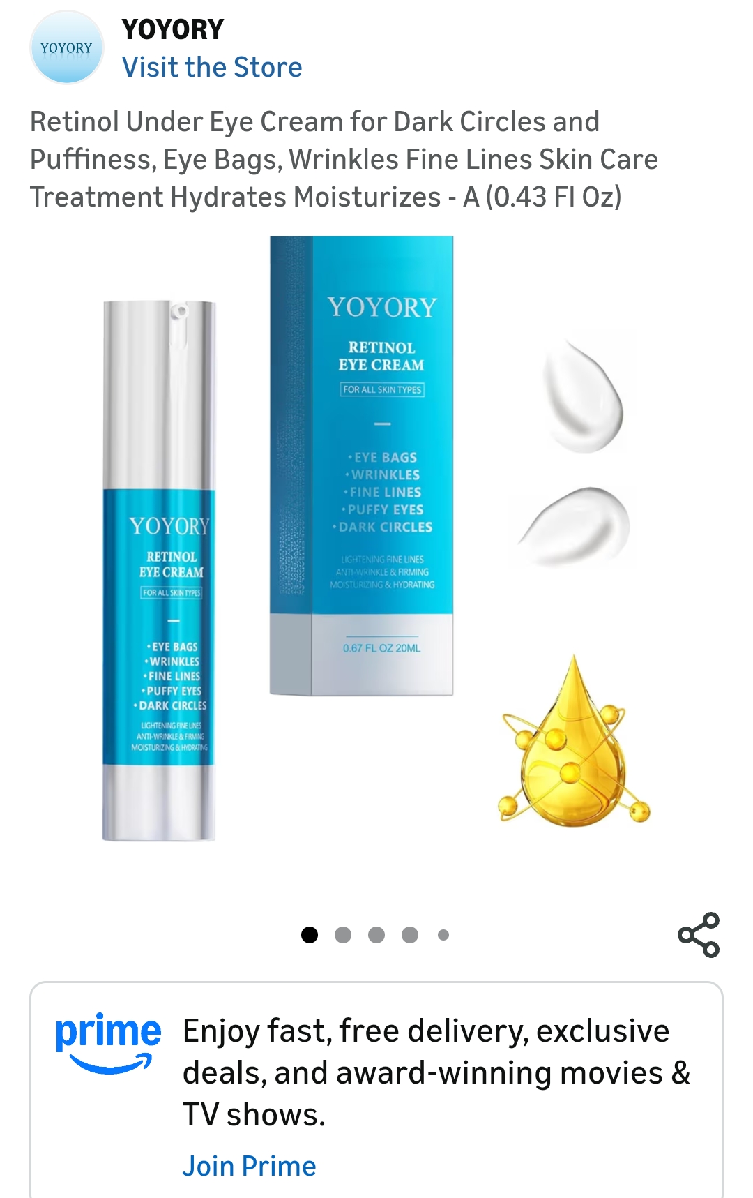 Retinol Under Eye Cream