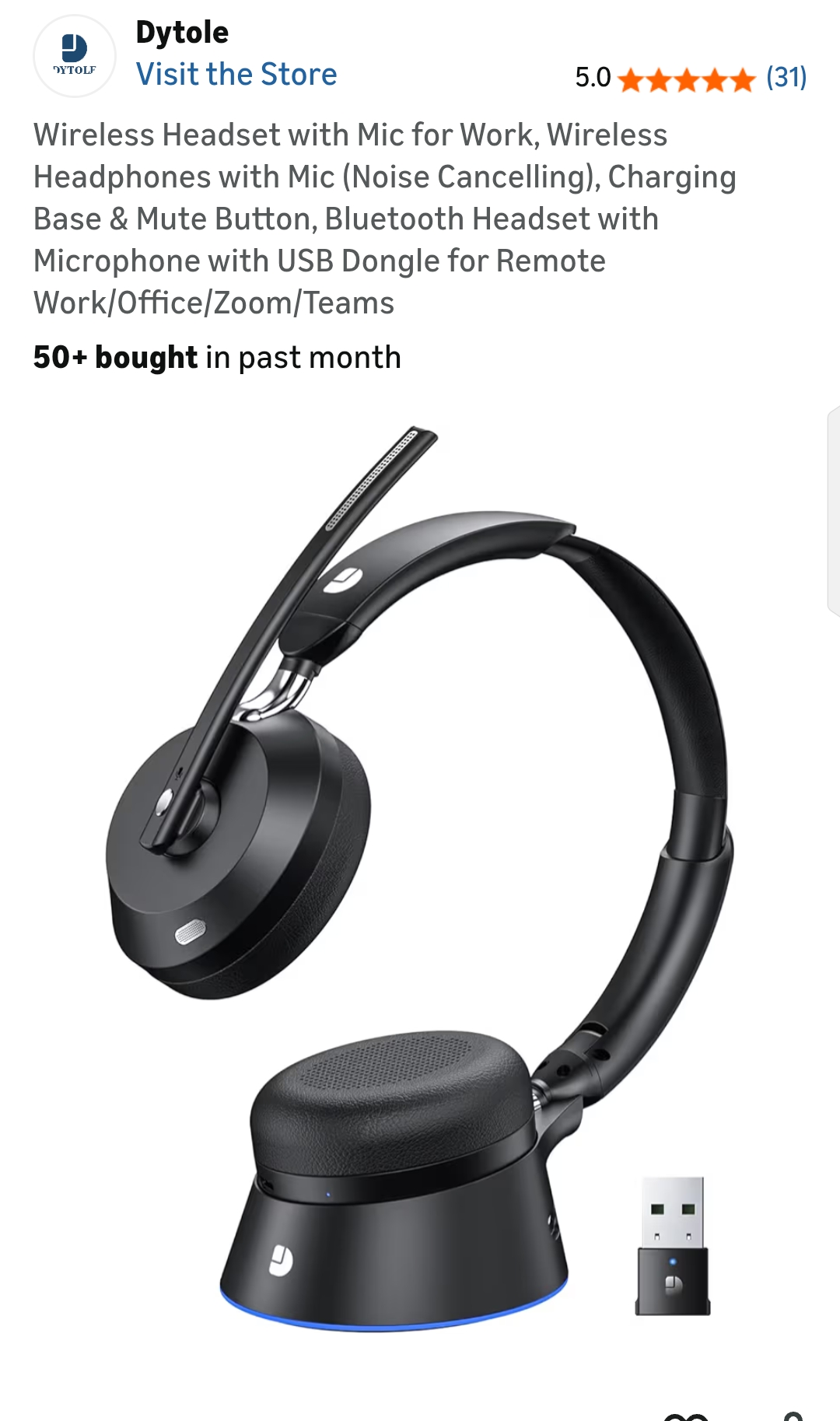 wireless headset with mic for work