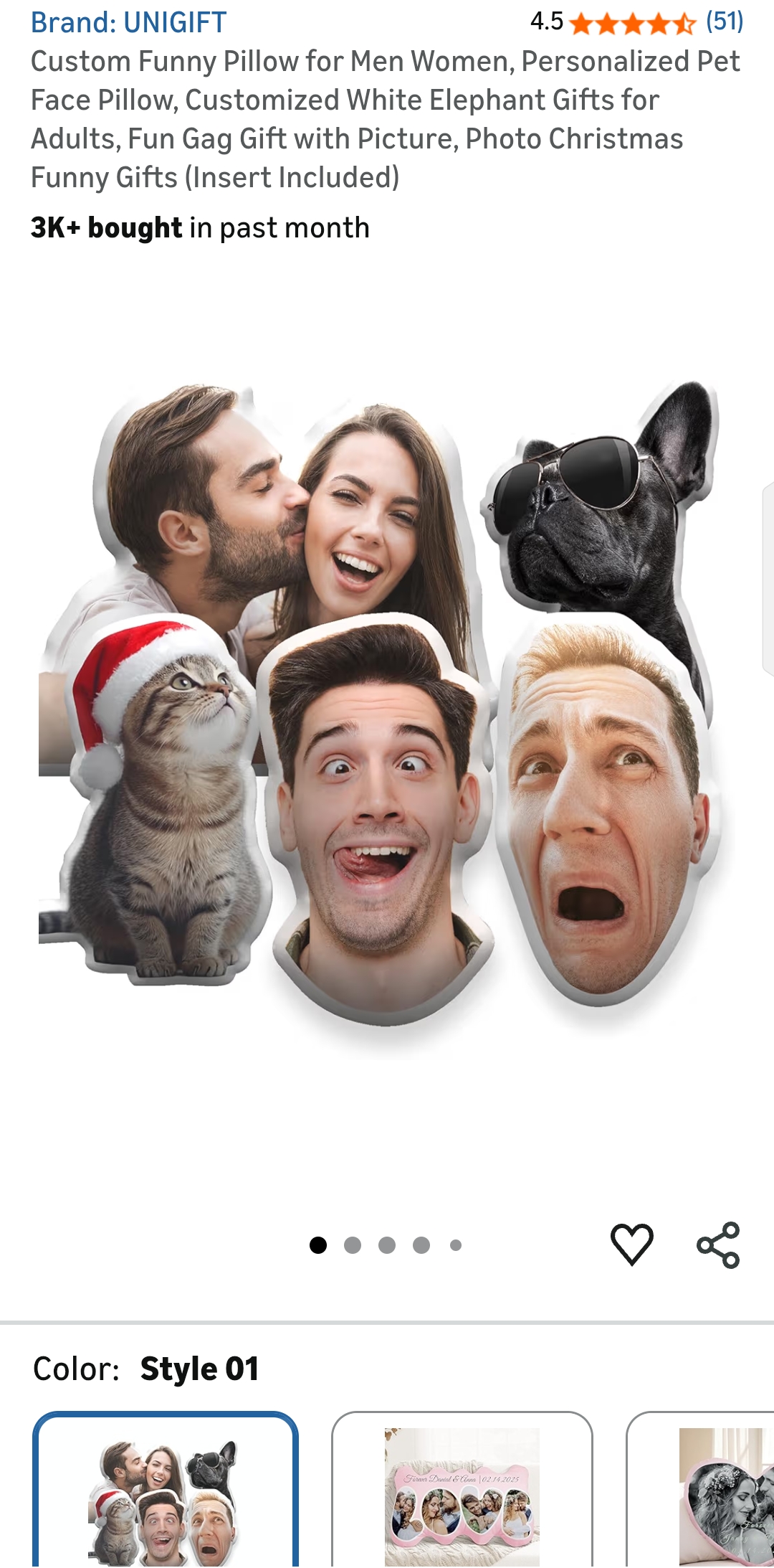 Custom Funny Pillow for Men Women