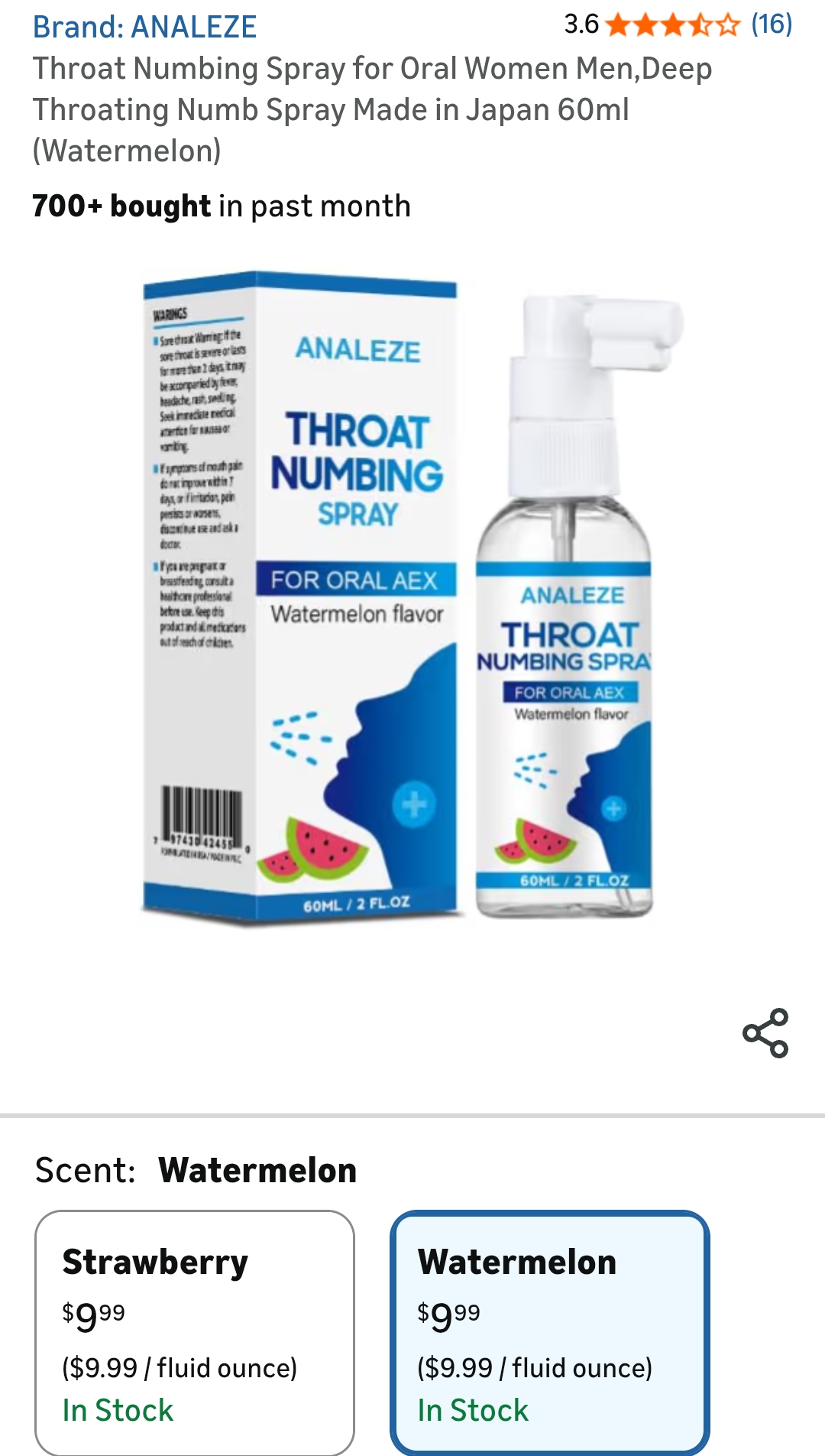 throat numbing spray for oral aex