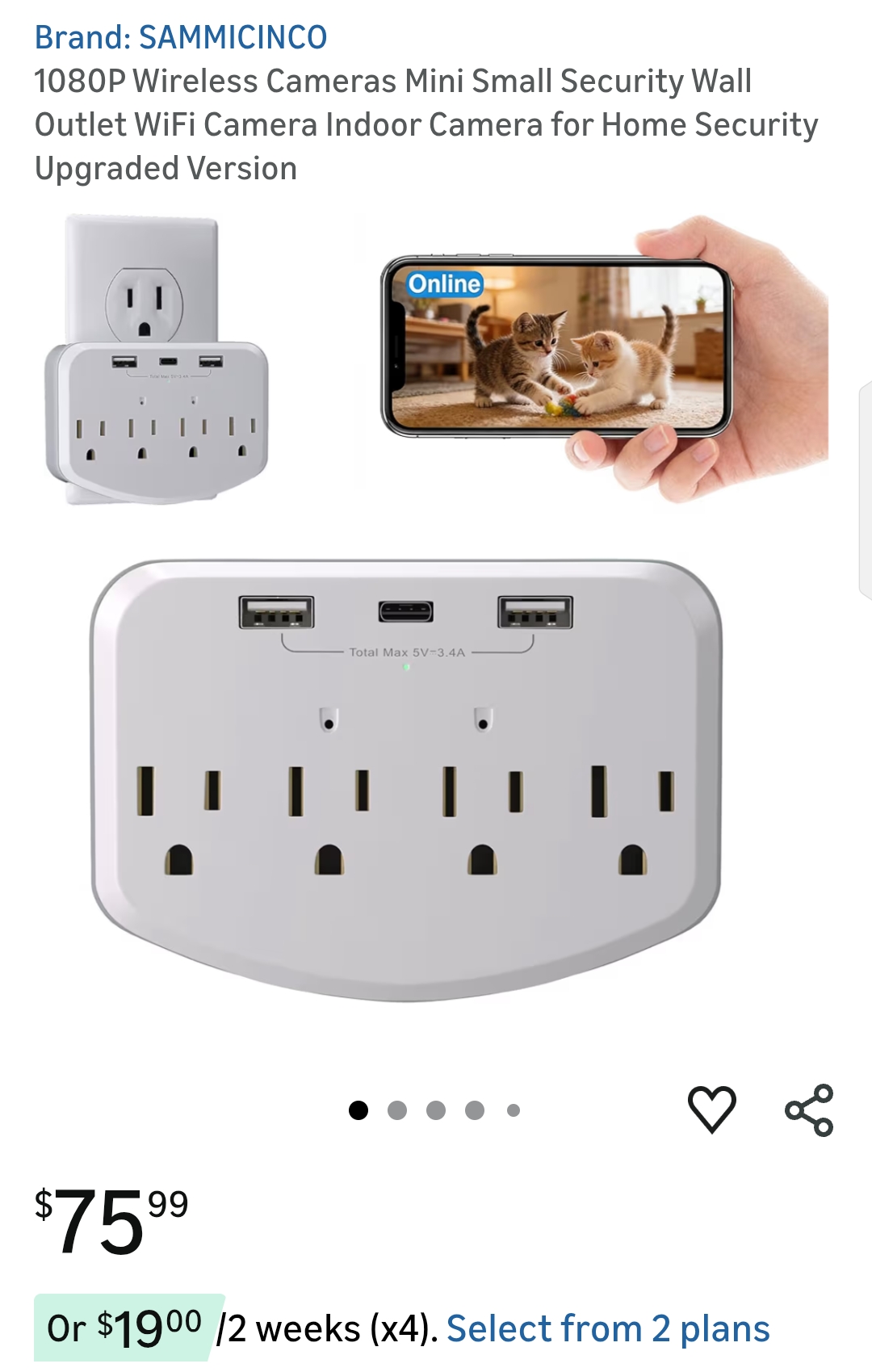 Mini Small Security Wall Outlet