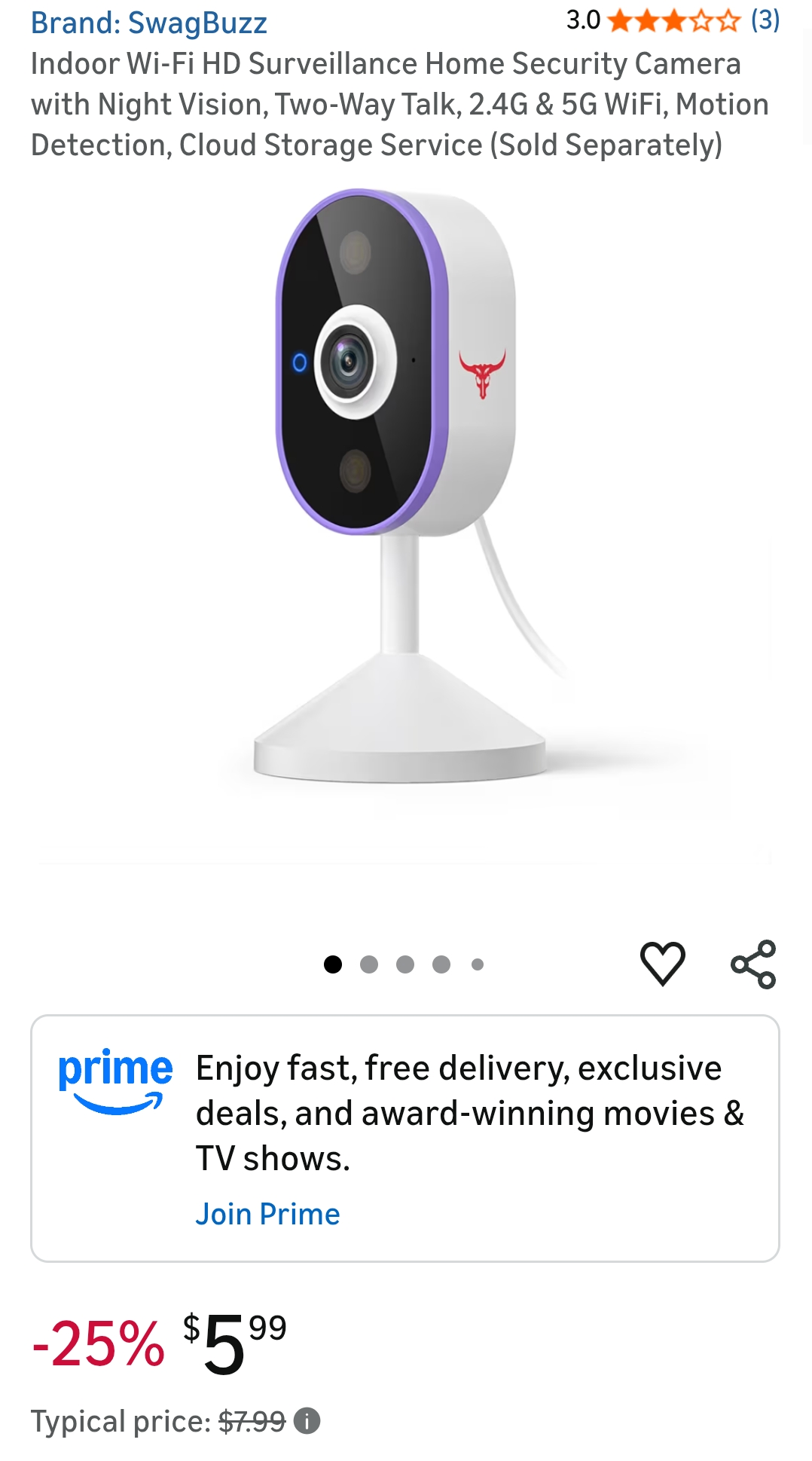 SwagBuzz indoor camera