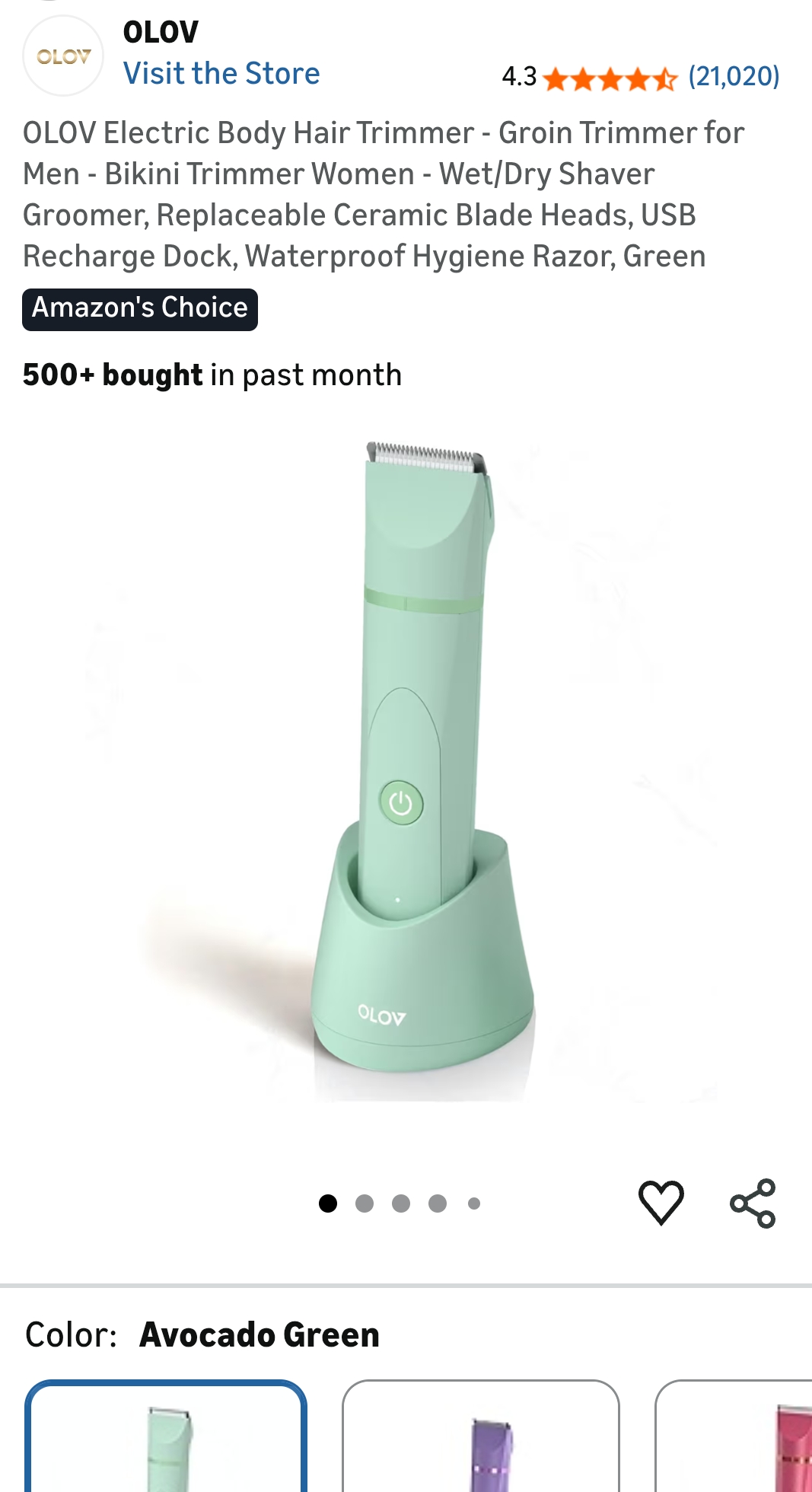 OLOV Electric Body Hair Trimmer