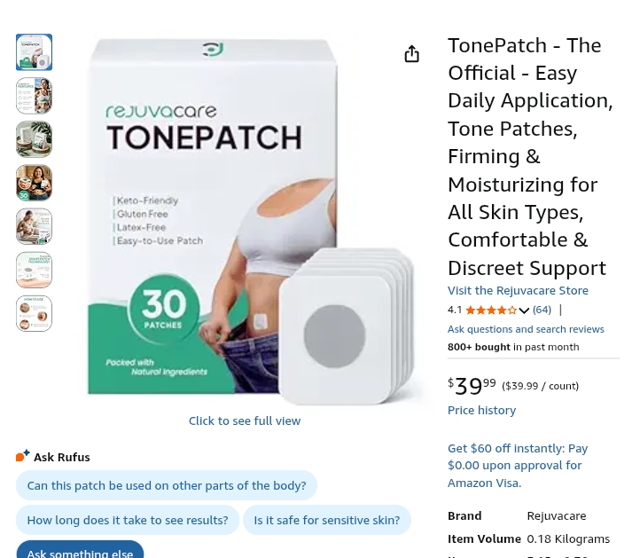 Rejuvacare ozempatch