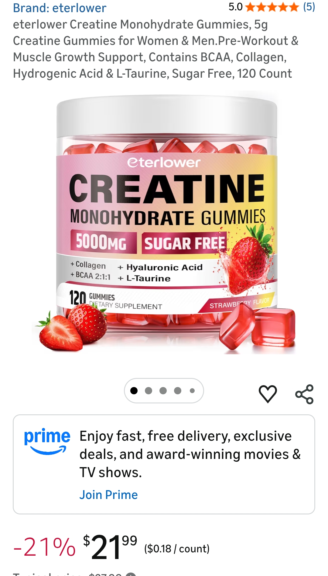 eterlower creatine monohydrate gummies