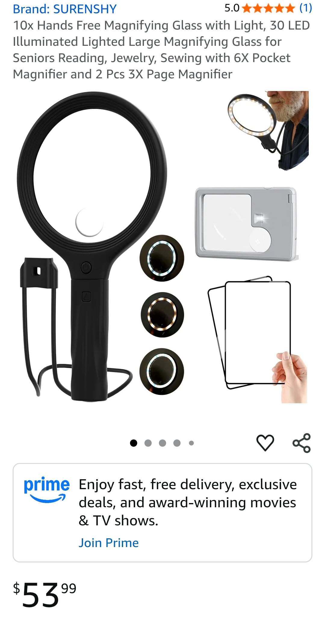 hands free magnifying glass with light