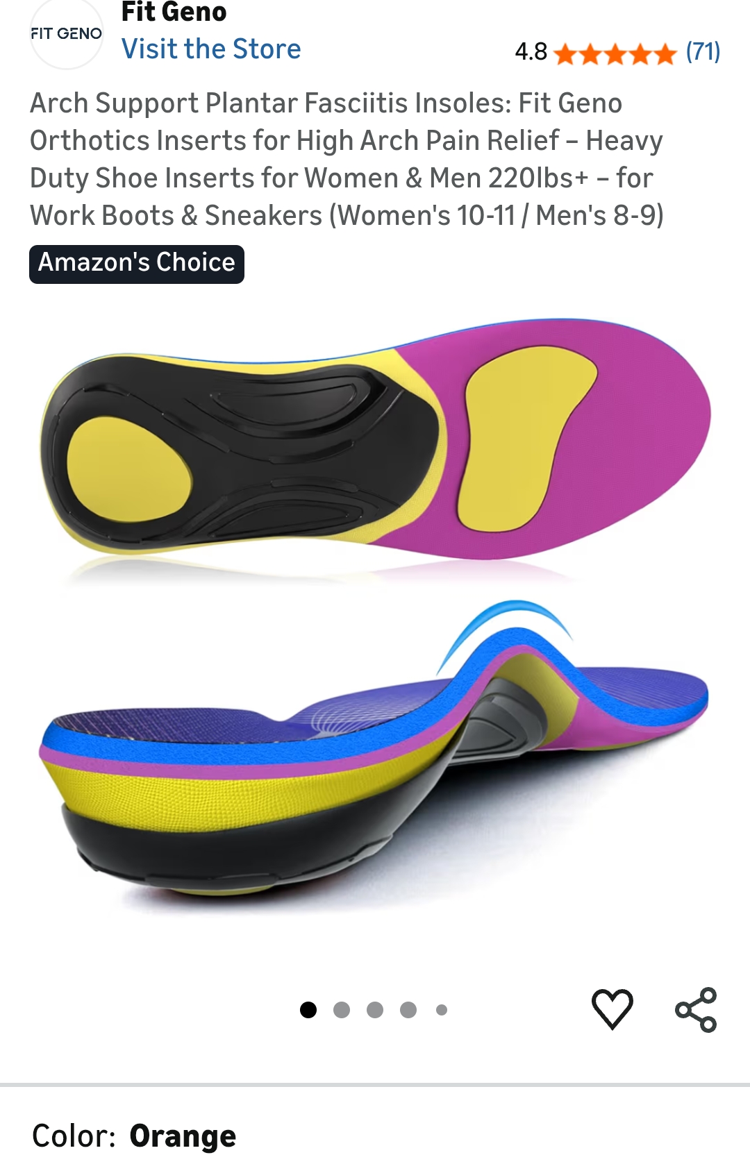 high arch support insoles