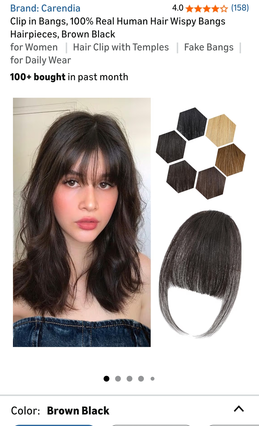 Clip in Bangs for Women